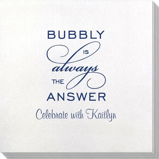 Bubbly is the Answer Bamboo Luxe Napkins